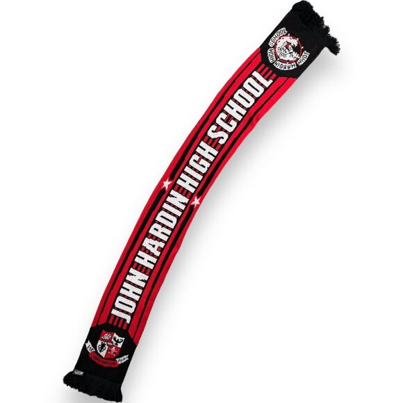 Ruffneck John Hardin High School Red and Black Acrylic 60x8 Inch Scarf Kentucky - Picture 1 of 7